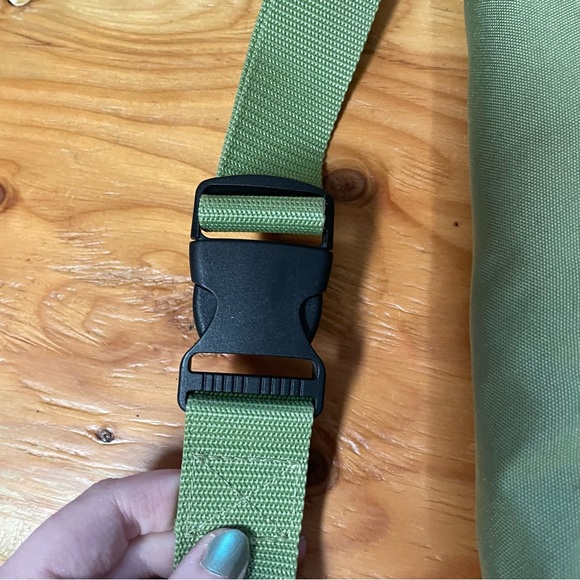 Gaiam yoga mat carrying bag green full zip cross carry strap - Picture 3 of 8